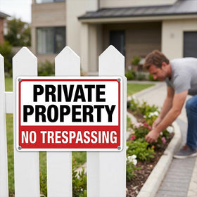 Dxyizus Signs private property yard sign highlighting boundary visibility