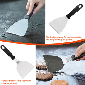 DY DECENT FAMILY oversized spatula prepared to flip burgers and pancakes