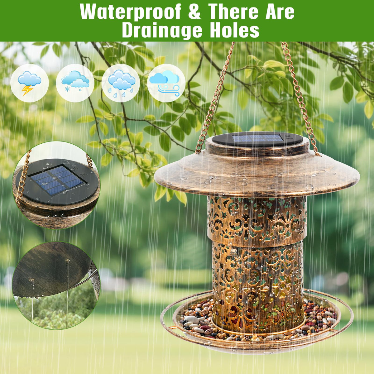DY-SKTY landing ring helps birds land safely on the feeding platform.