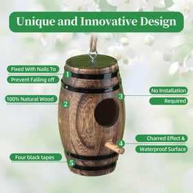 DY-SKTY hummingbird house hanging with ring for easy mounting