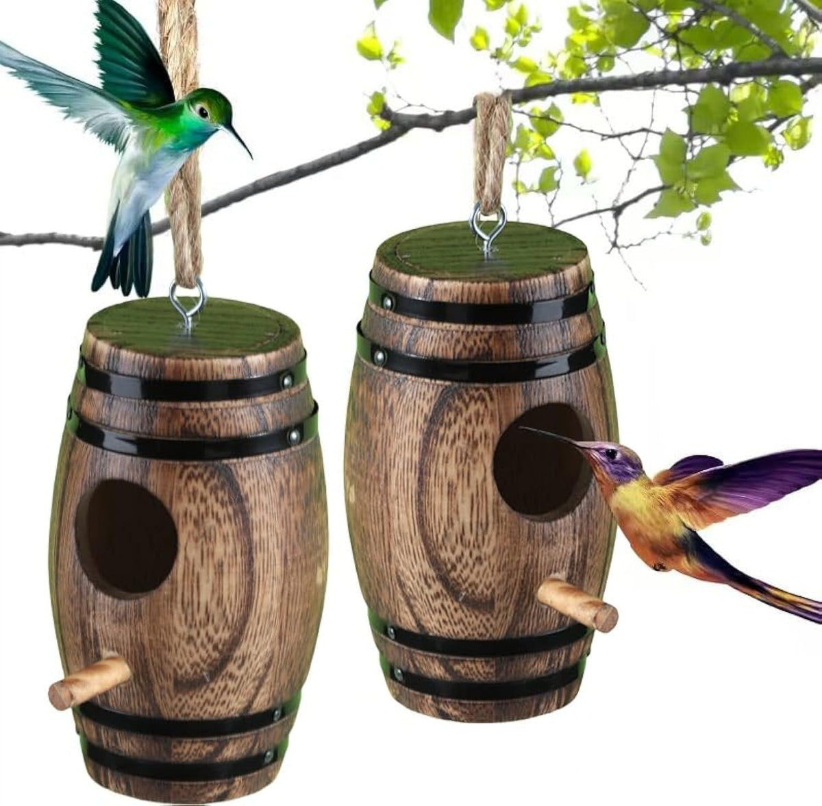 DY-SKTY hummingbird house nesting scene for attracting small birds