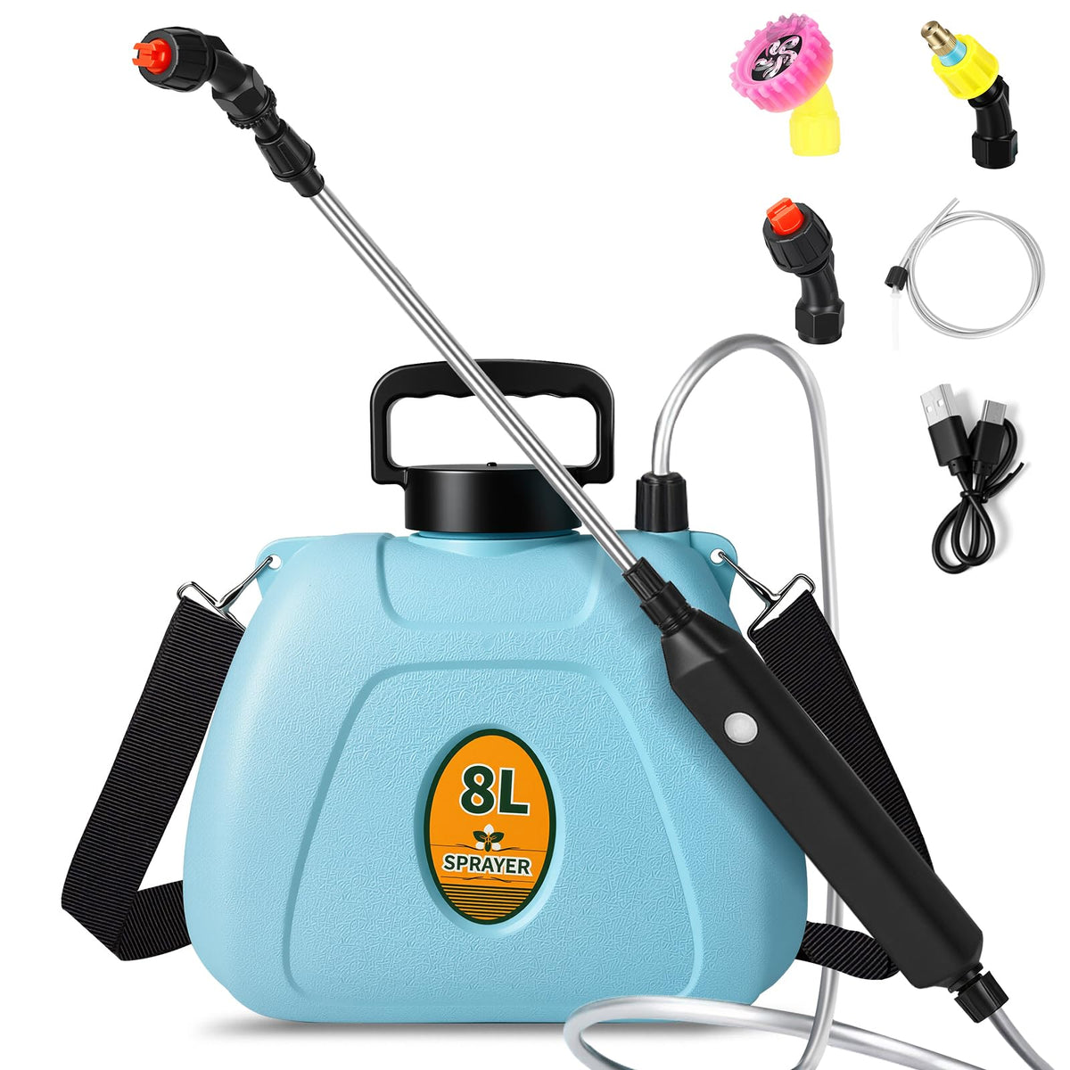 Dyale 2-gallon sprayer for garden, battery-powered efficiency boosts outdoor spraying.