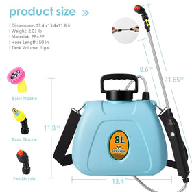 Dyale 2-gallon capacity suits lawn, garden, and yard projects with ease.