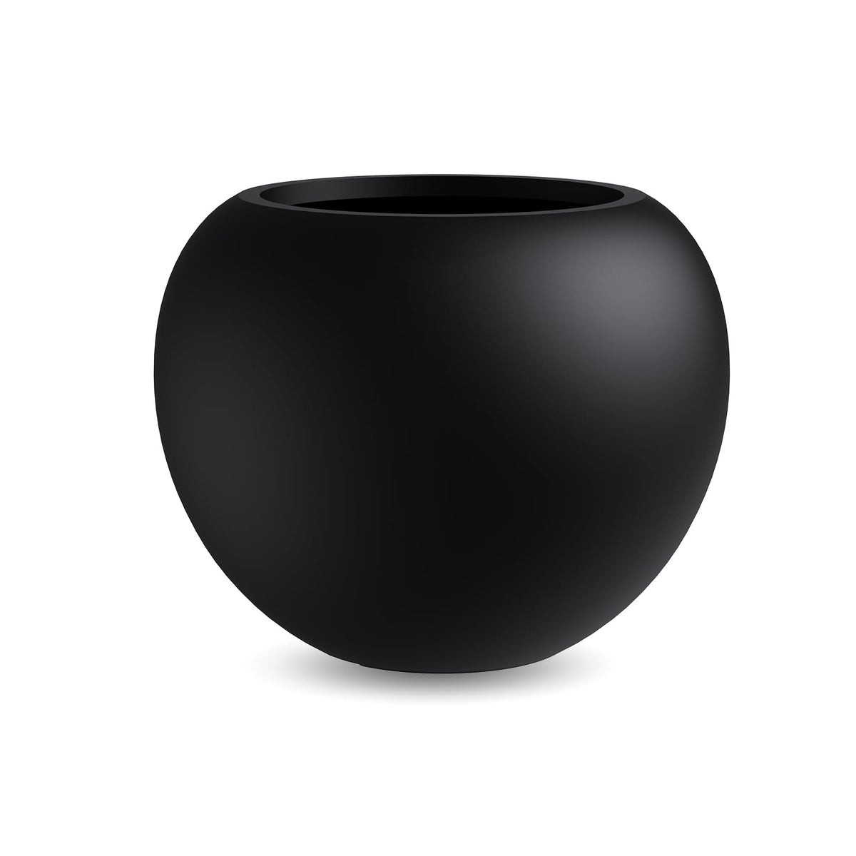 DYCYRQ round fiberstone planter with 17in diameter, ideal for spacious indoor plant displays.