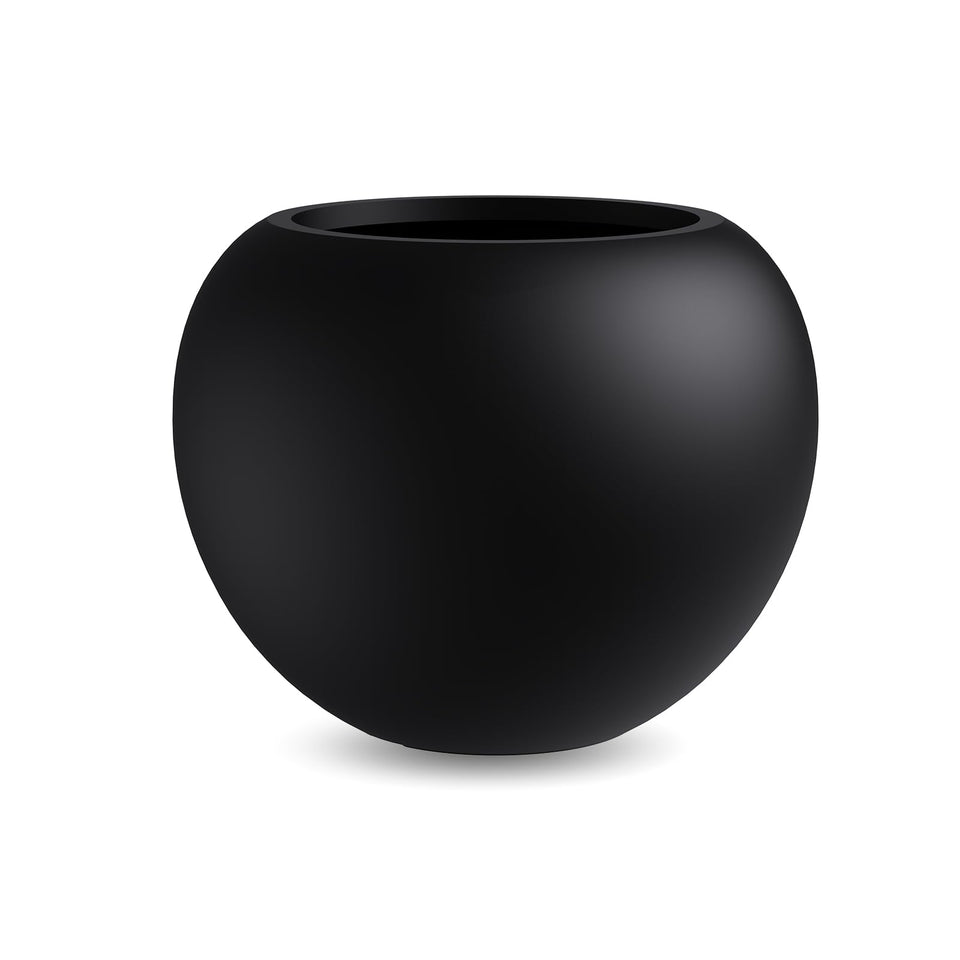 DYCYRQ round fiberstone planter with 17in diameter, ideal for spacious indoor plant displays.