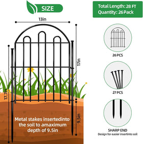 Dyemair 26-panel arch fence shows extended protection for flower beds and vegetables