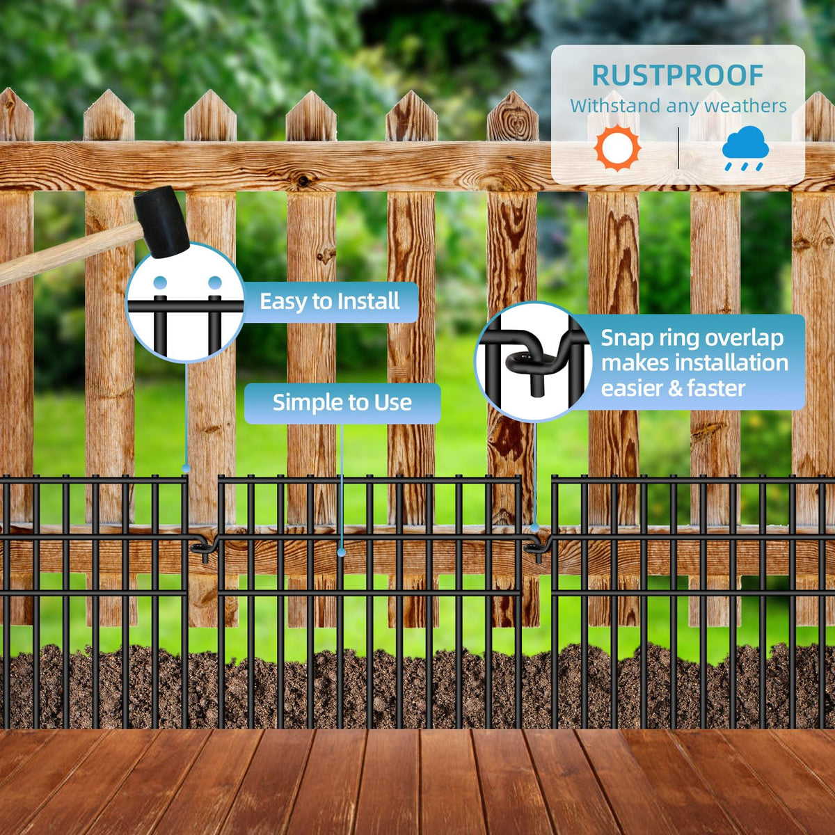 Dyemair durable fence panels withstand weather for years.