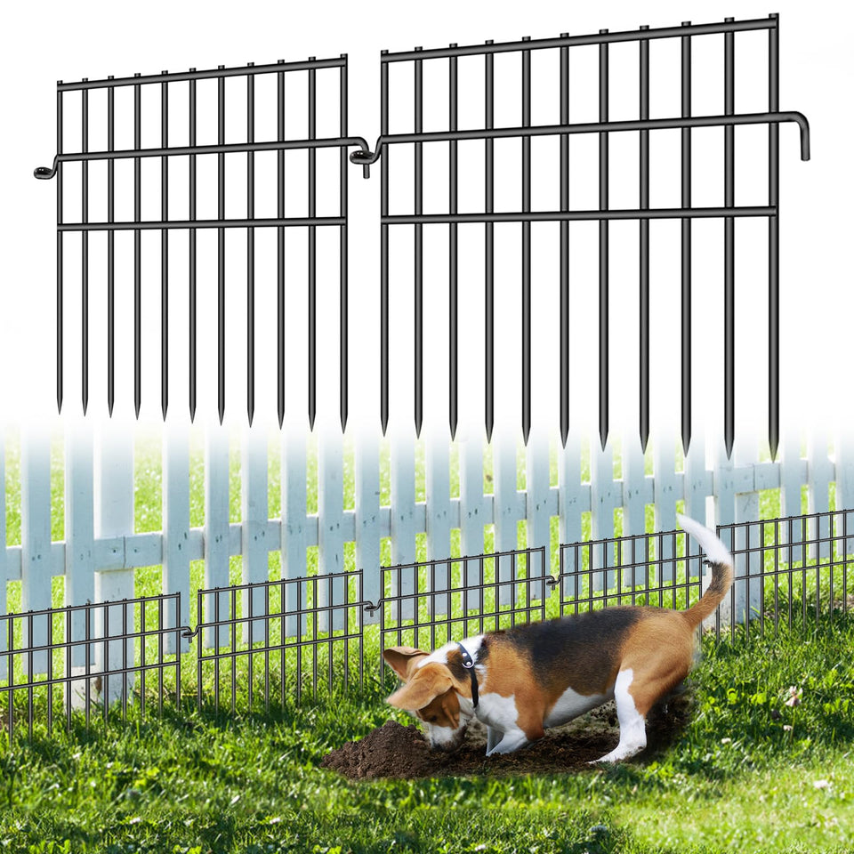 Dyemair garden barrier fence, 37ft total length, deters digging in yards.