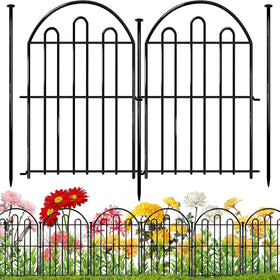 Dyemair garden fence arch panel demonstrates clear border and pet containment in the yard
