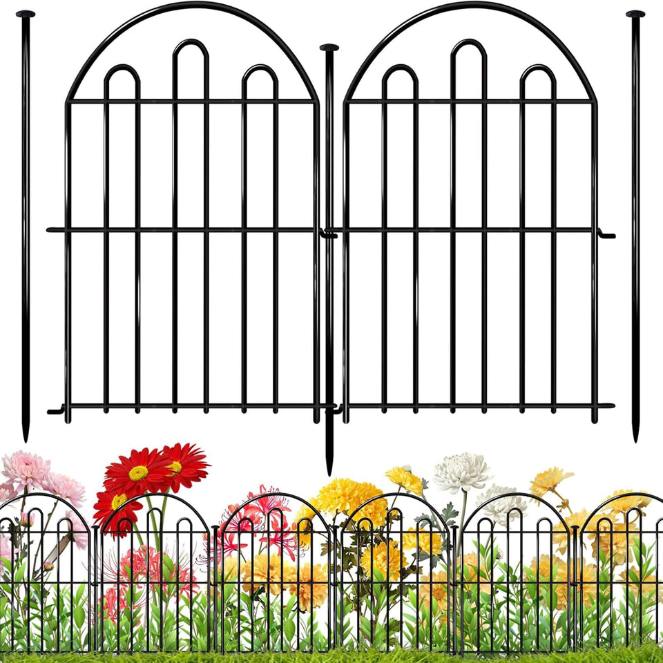 Dyemair garden fence arch panel demonstrates clear border and pet containment in the yard