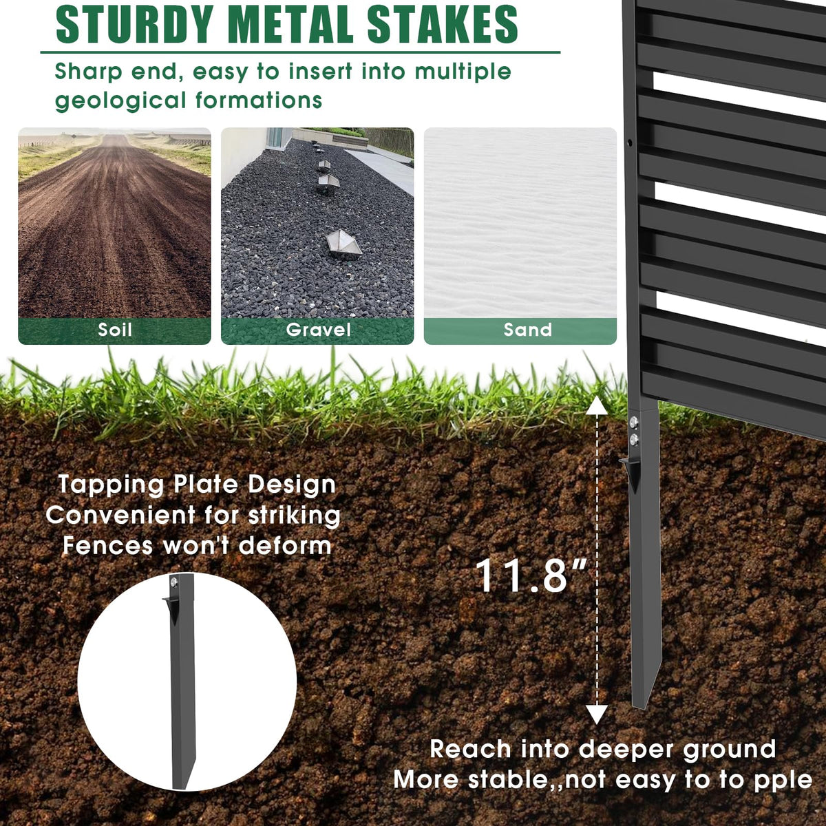 Dyemair reinforced rib design keeps panels rigid against wind and impact.