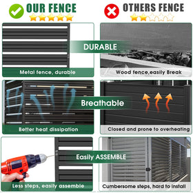 Dyemair galvanized steel fence resists rust and weather for lasting curb appeal.