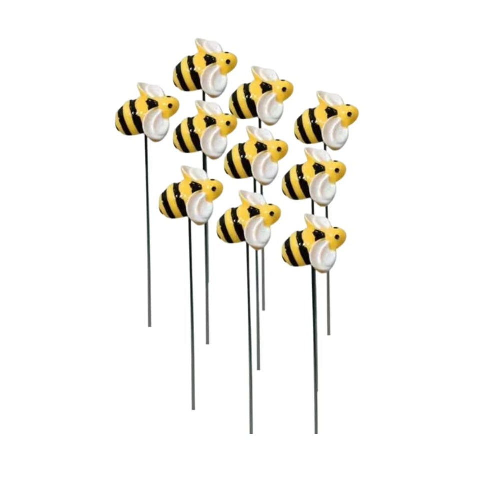 DYJAGYO bee garden stake front view adds curb appeal with playful outdoor charm