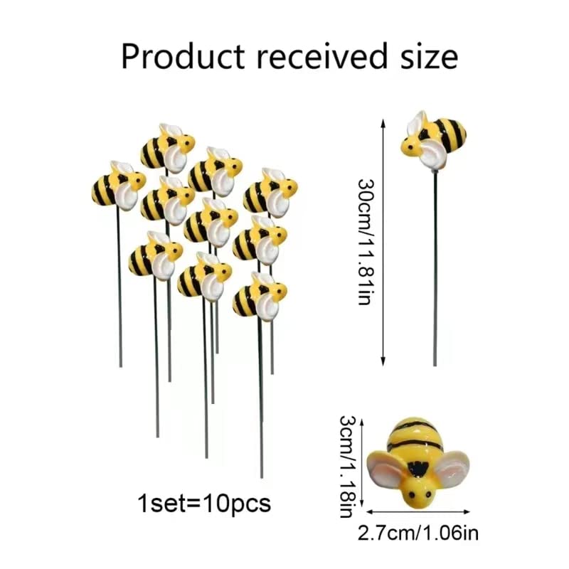 DYJAGYO bee garden stake set of 10 enables quick outdoor decorating