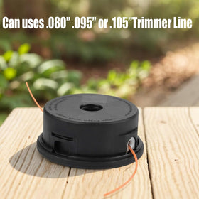 Dylawnio two-pack trimmer head provides ready replacement.