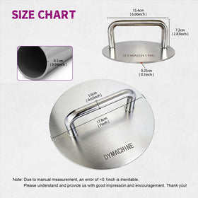 2-5mm-thick press plate provides durable patty shaping and consistent thickness.