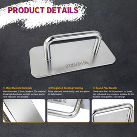 DYMACHINE 2.5mm thick pressure plate close-up showing sturdy shaping surface.