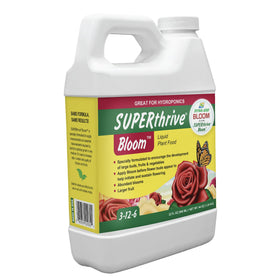 Dyna-Gro Bloom bottle pouring nutrient to support flowering
