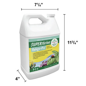 Dyna-Gro Foliage-Pro 9-3-6 formula closeup highlights complete tropical nutrition.