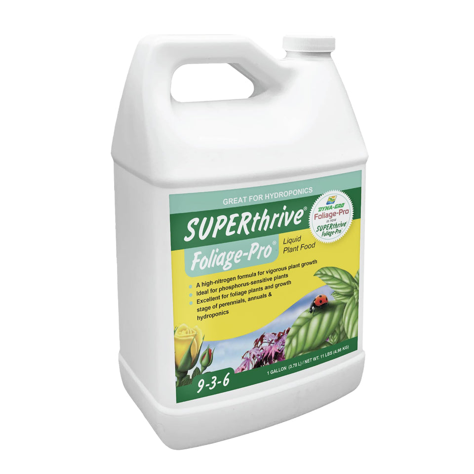 Dyna-Gro Foliage-Pro gallon bottle front for lush tropical foliage.