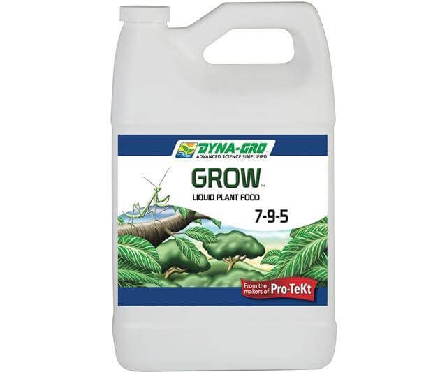 Dyna-Gro GRO-032 grow bottle pour nourishes foliage and blooms.