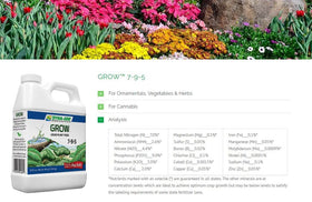 Dyna-Gro Grow in-container use supports container gardens