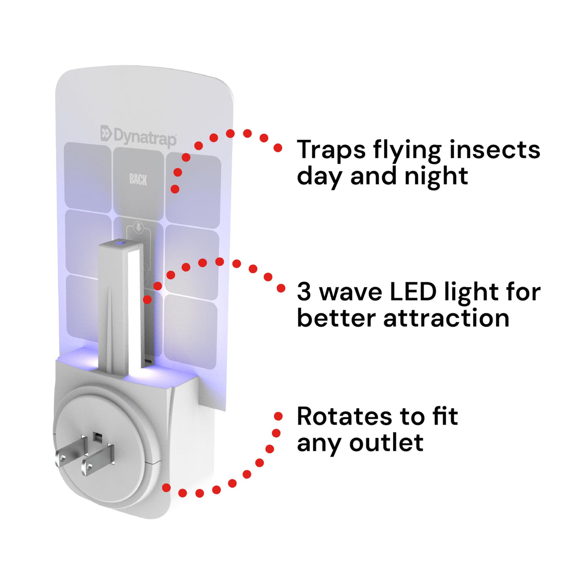 DynaTrap DT3007W glue card traps insects out of sight