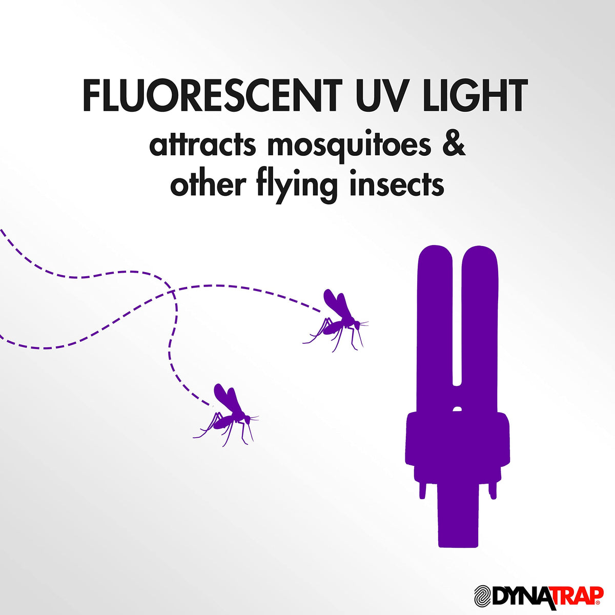 Dynatrap DT1260 UV replacement bulb maintains maximum trapping power outdoors.