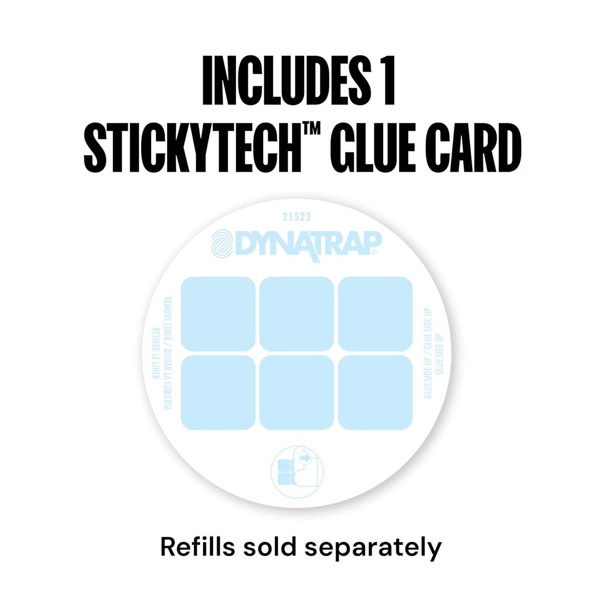 DynaTrap DT152 StickyTech glue card traps small gnats and fruit flies.