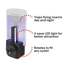 Dynatrap DT3007 compact device covers large rooms with active protection.