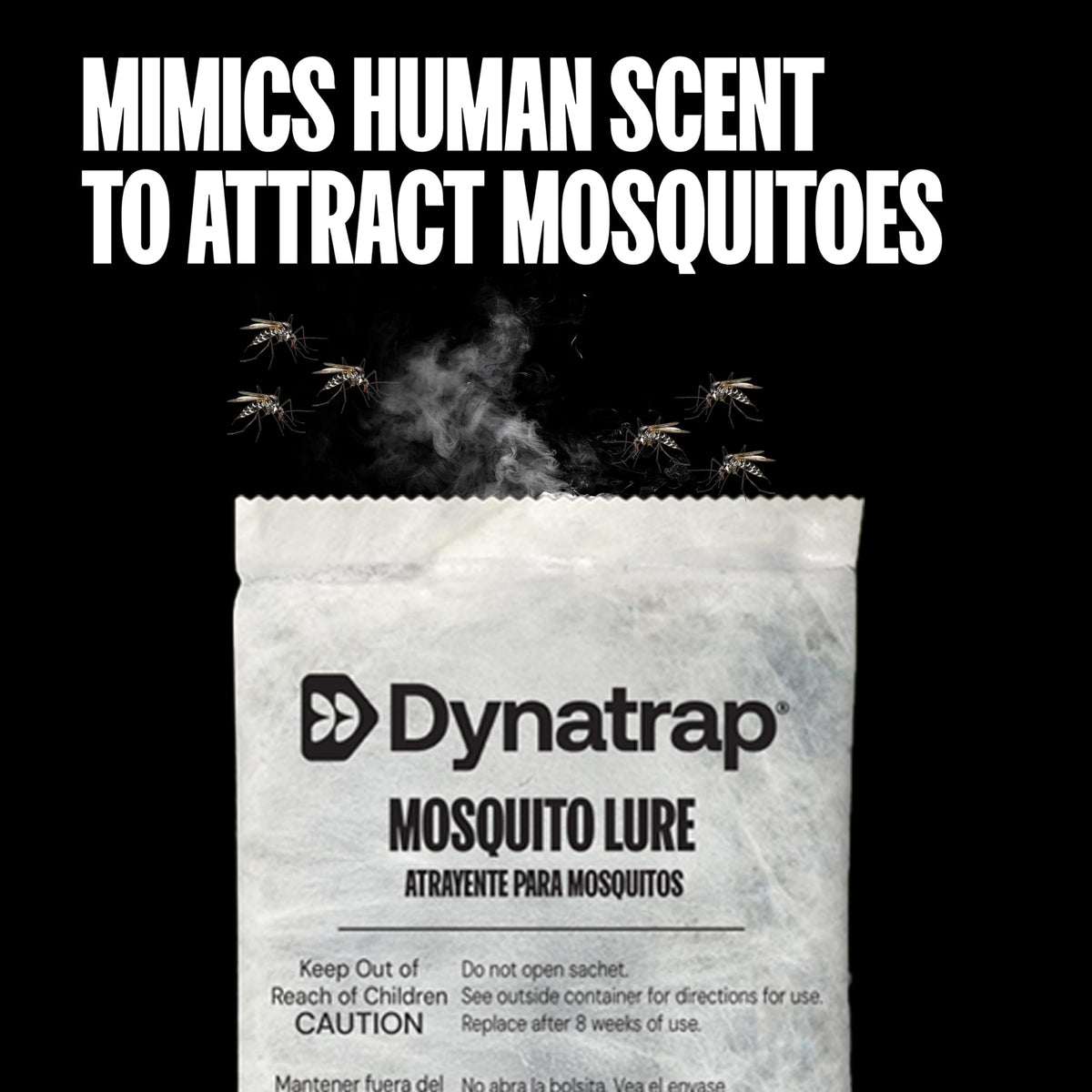 Compact lure sachet design for easy Dynatrap maintenance