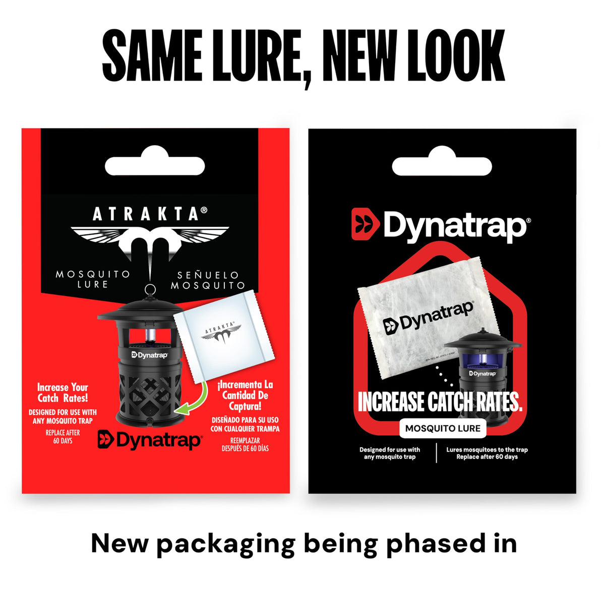 Replacement every 60 days helps maintain peak mosquito attraction