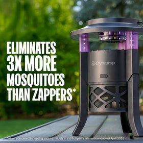 Dynatrap cordless operation enables portable use in the yard