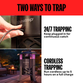 Dynatrap placed on patio or deck for pest reduction