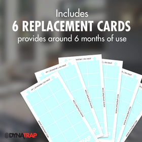 Dynatrap six-card replacement setup emphasizes convenient indoor protection.