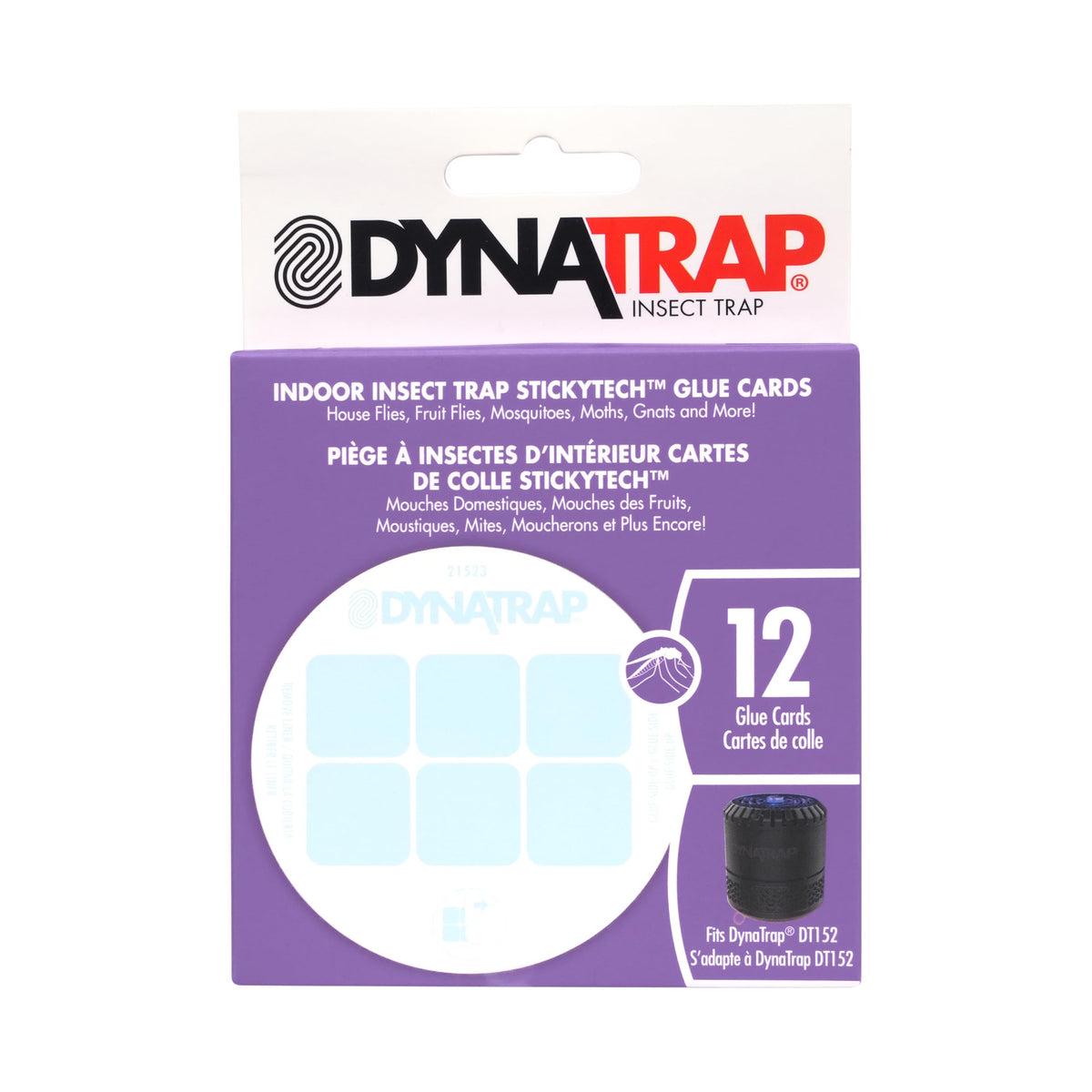Dynatrap StickyTech glue card front view ready for quick insect capture