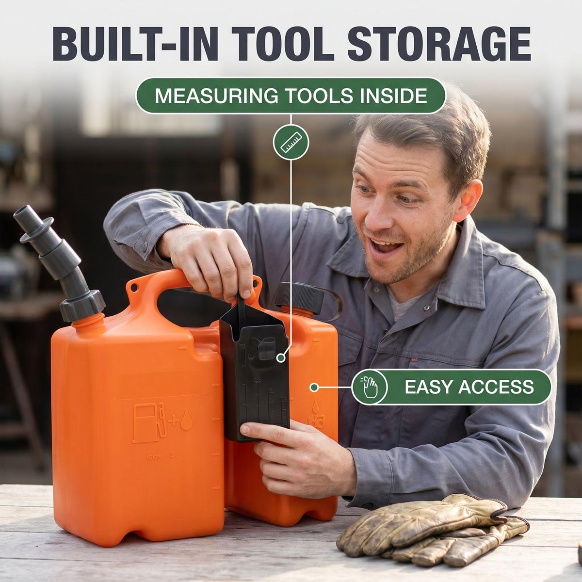 DZDY separate fuel and oil compartments prevent cross-contamination