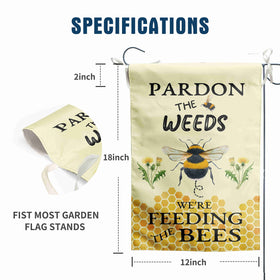 DZGlobal bee yard sign shows easy install for quick porch decor
