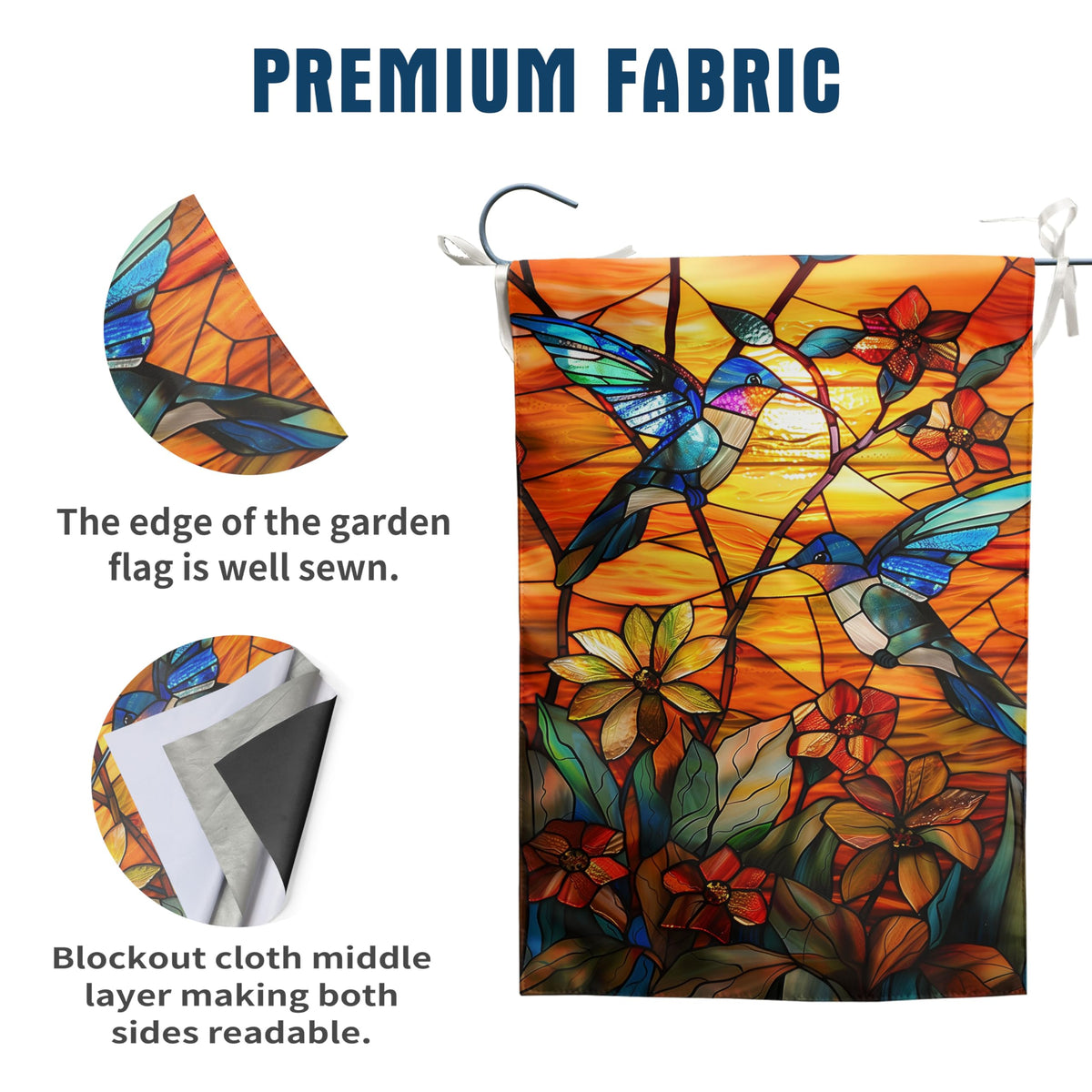 DZGlobal fall hummingbird garden flag 12x18 brightens yards and welcomes guests