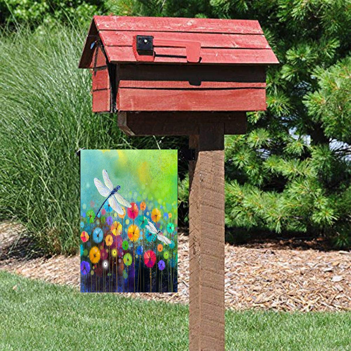 DZGlobal Floral flag made from all-weather polyester, built to endure outdoor use.