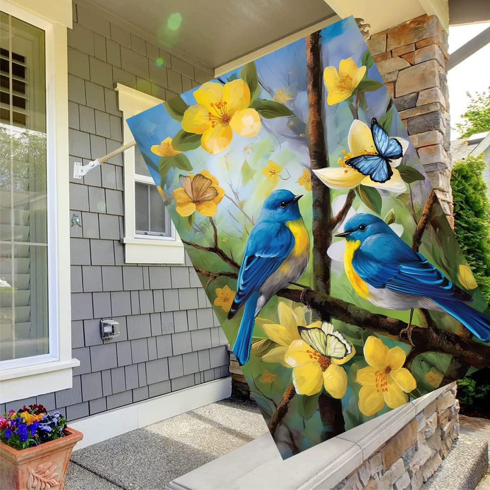 DZGlobal easy-install flag with reinforced stitching and sturdy polyester.