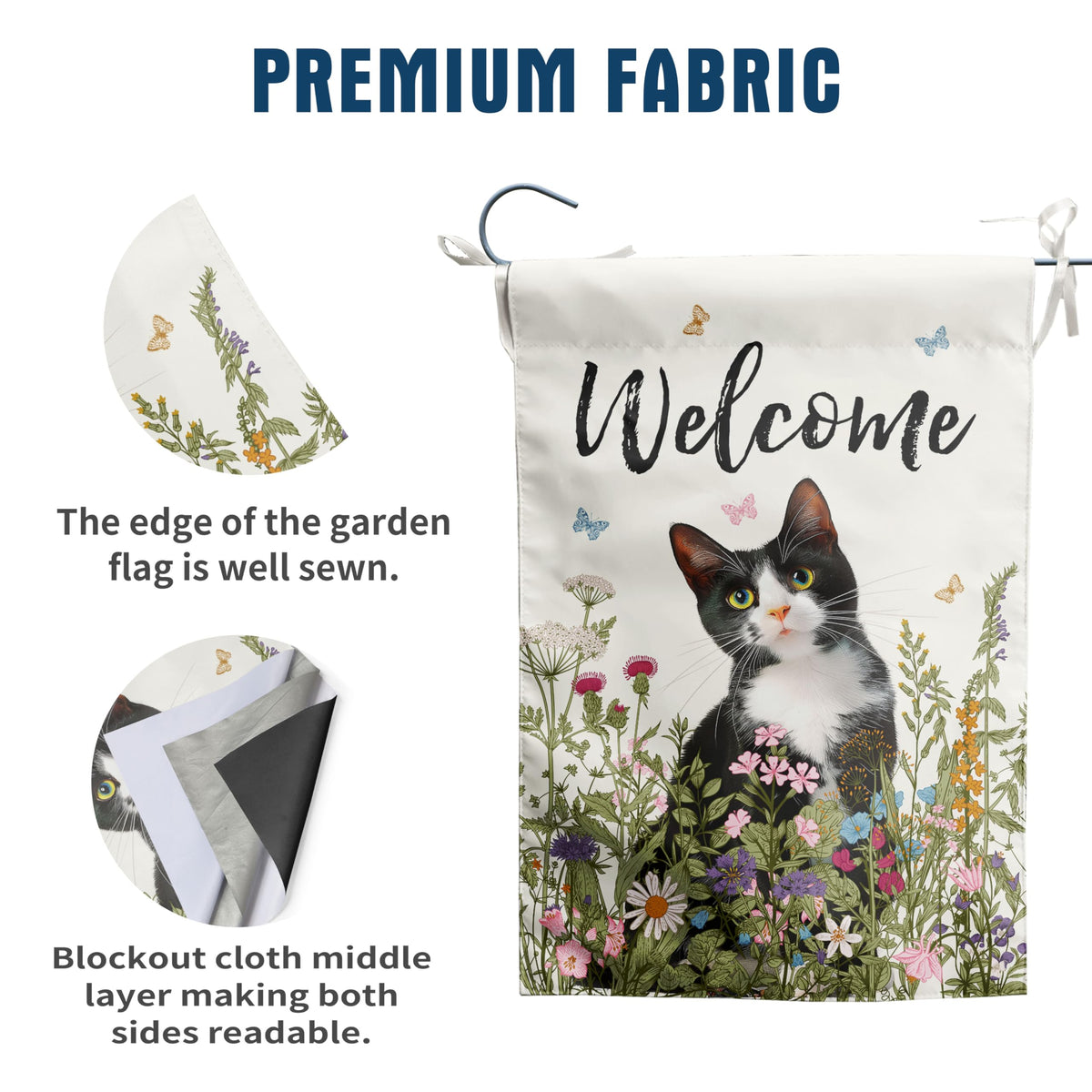 DZGlobal double-sided print ensures visibility from both sides in outdoor spaces.