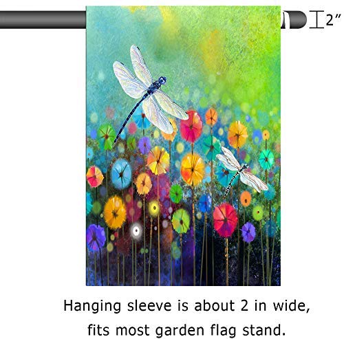DZGlobal Spring Welcome garden flag adds cheerful color to porch, veranda, or entry.