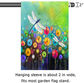 DZGlobal Spring Welcome garden flag adds cheerful color to porch, veranda, or entry.