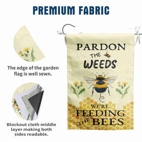DZGlobal summer bee flag with bright colors to enhance curb appeal