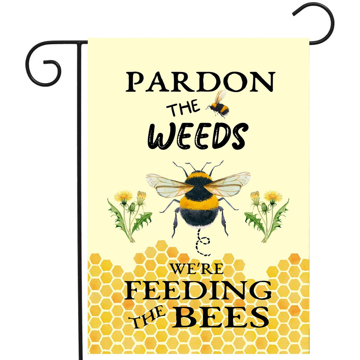 DZGlobal Summer Bee Garden Flag double-sided for outdoor display with vibrant colors