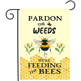 DZGlobal Summer Bee Garden Flag double-sided for outdoor display with vibrant colors