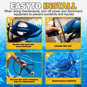 Durable high-quality plastic construction for long-lasting pool parts.