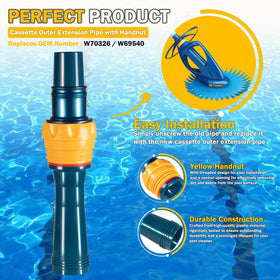 Yellow handnut with threaded design enables easy installation.