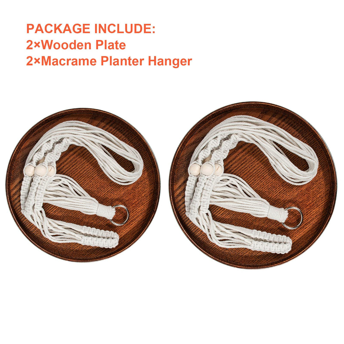 E-Know handmade cotton cord hanger adds natural charm to any room.